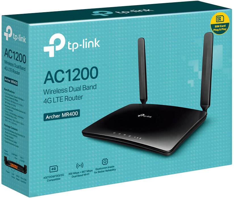 TP-LINK Archer MR400 WLAN Router Integriertes Modem: LTE 2.4 GHz, 5 GHz