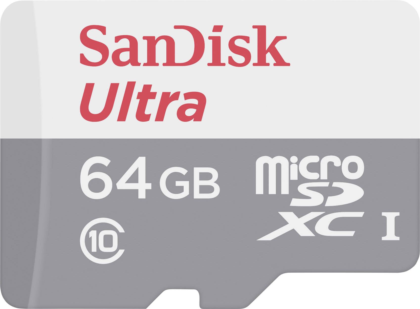 SanDisk Ultra Android microSDXC-Karte 64 GB Class 10, UHS-I inkl. Android-Software, Wasserdicht