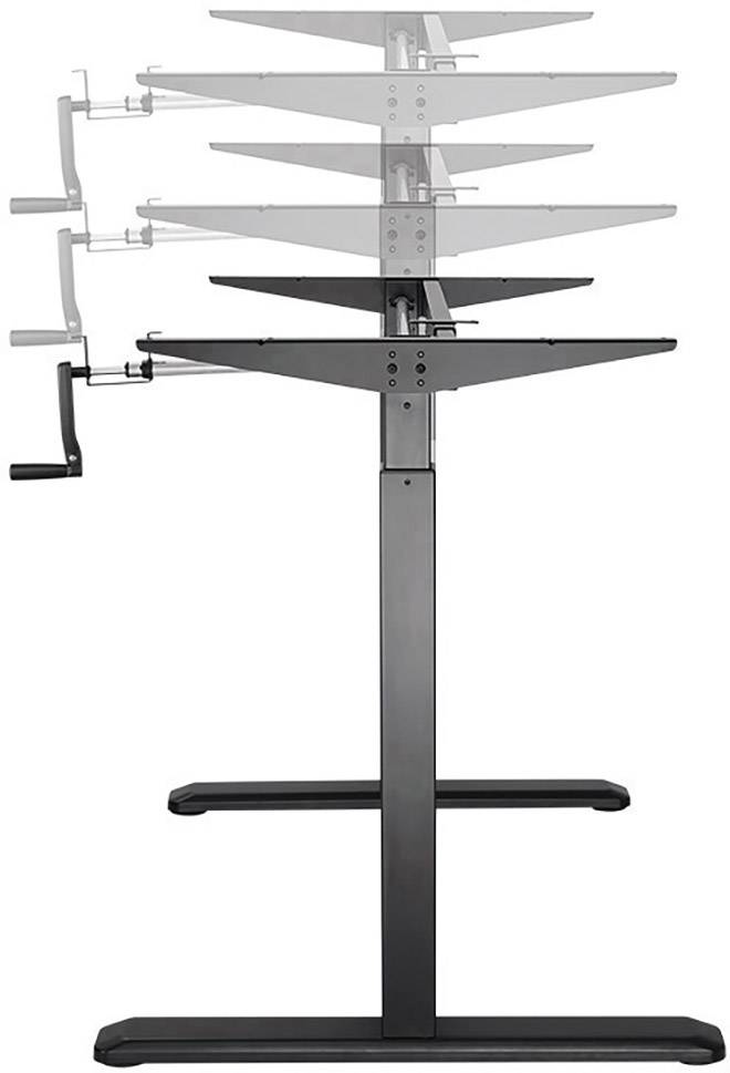 LogiLink Sitz-/Steh-Schreibtischgestell höhenverstellbar Höhen-Bereich: 730 bis 1230 mm (B x T) 1000 mm x 700 mm Schwarz EO0010 EO0010