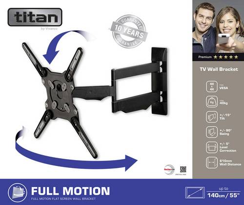 BFMO 8140 TV-Wandhalterung 101,6cm (40 ) - 139,7cm (55 ) Neigbar+Schwenkbar