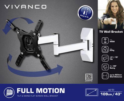 BFMO 6020W TV-Wandhalterung 81,3cm (32 ) - 109,2cm (43 ) Neigbar+Schwenkbar