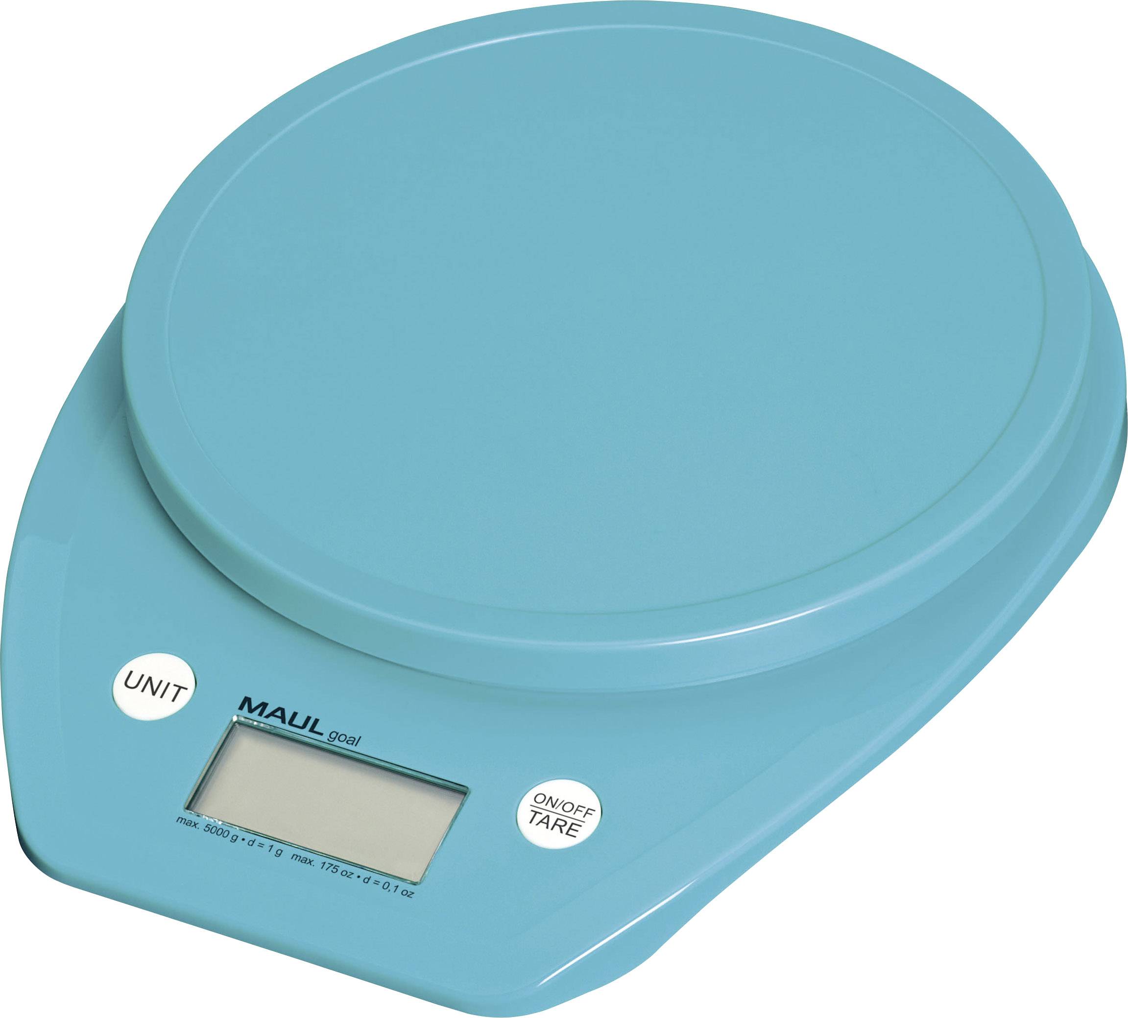 Maul Briefwaage Wägebereich (max.) 5000 g Ablesbarkeit 1 g batteriebetrieben Hellblau