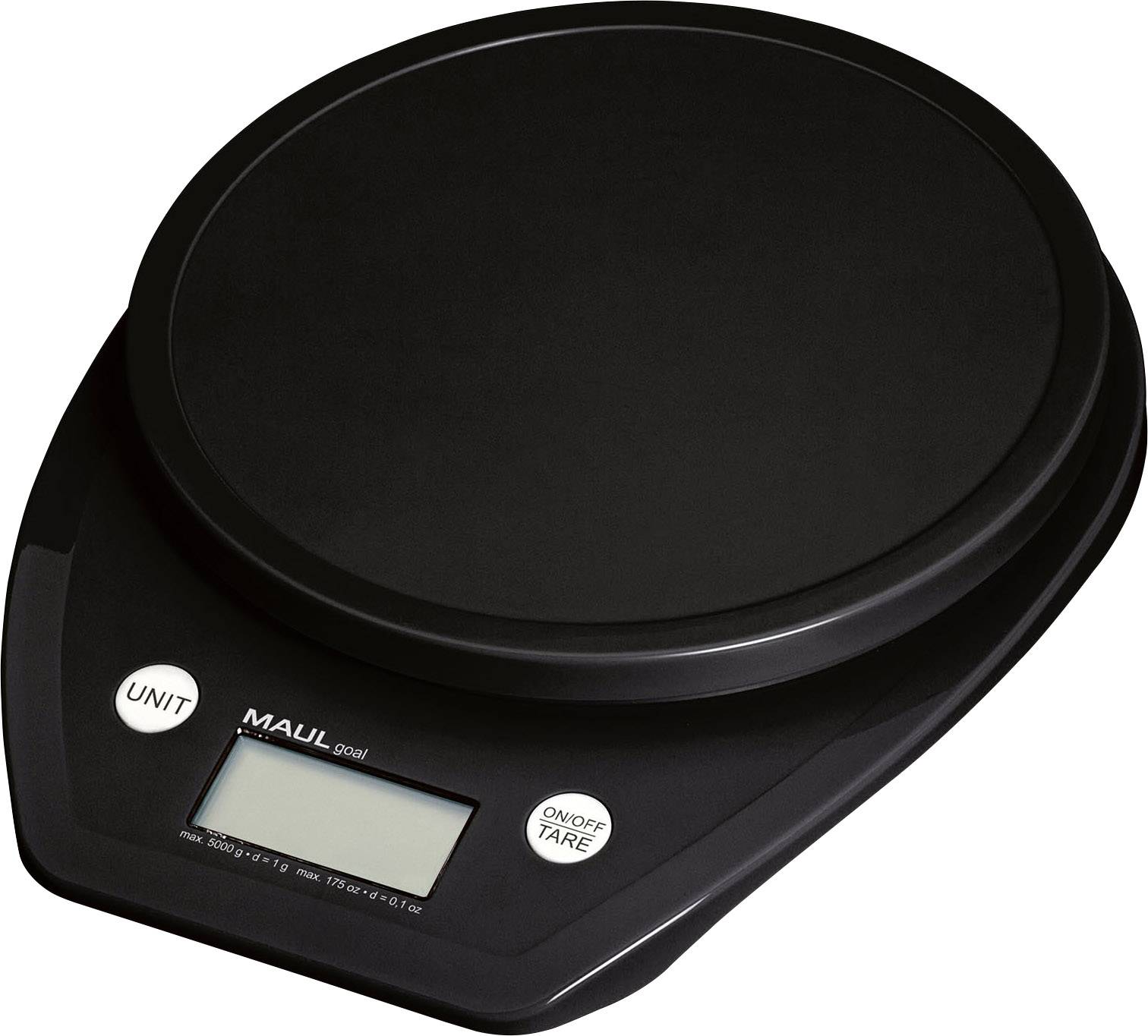 Maul 1646090 Briefwaage Wägebereich (max.) 5000 g Ablesbarkeit 1 g batteriebetrieben Schwarz