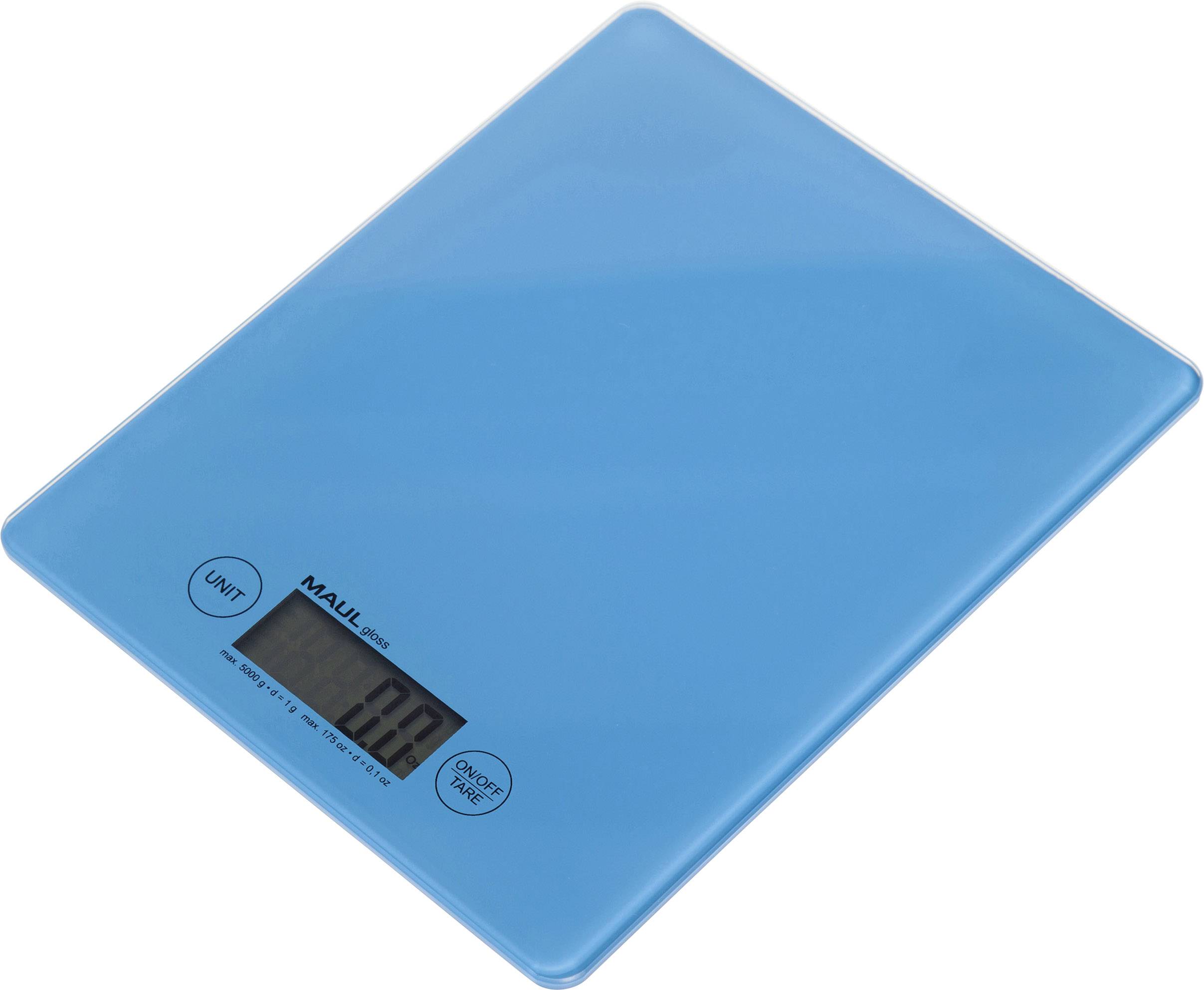 Maul Briefwaage Wägebereich (max.) 5000 g Ablesbarkeit 1 g batteriebetrieben Hellblau