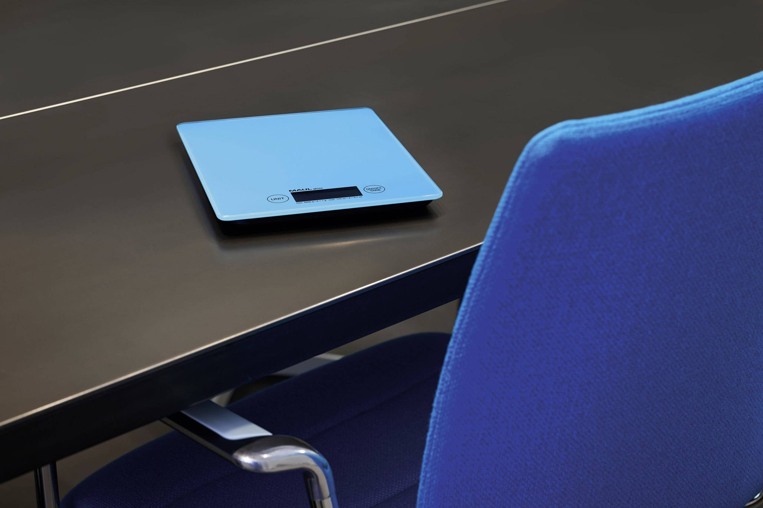 Maul 1666034 Briefwaage Wägebereich (max.) 5000 g Ablesbarkeit 1 g batteriebetrieben Hellblau