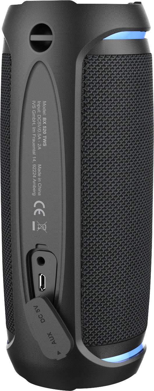 Swisstone BX 520 TWS Bluetooth® Lautsprecher AUX, Freisprechfunktion, spritzwassergeschützt Grau