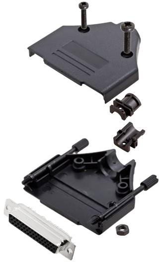 TRU COMPONENTS TCDTPKP25HDS44K 7708460 D-SUB Buchsenleisten-Set 180° Polzahl: 44 Lötkelch 1St.