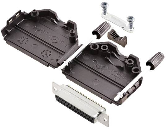 TRU COMPONENTS TCDPPK25BKDBSK 7708472 D-SUB Buchsenleisten-Set 180 ° Polzahl: 25 Lötkelch