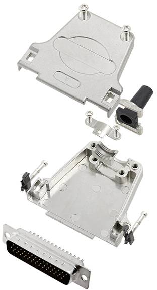 TRU COMPONENTS TCDTZF25HDP44K 7708476 D-SUB Stiftleisten-Set 180 ° Polzahl: 44 Lötkelch 1 St.