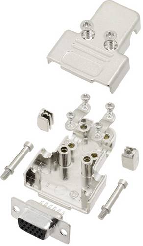 TRU COMPONENTS TCTRIM09HDS15K 7708500 D-SUB Buchsenleisten-Set 180° Polzahl (num): 15 Lötkelch 1St.