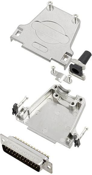 TRU COMPONENTS TCDTZF25DBPK 7708524 D-SUB Stiftleisten-Set 180° Polzahl: 25 Lötkelch 1St.