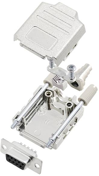 TRU COMPONENTS TCDPPK09MDBSK 7708564 D-SUB Buchsenleisten-Set 180° Polzahl: 9 Lötkelch