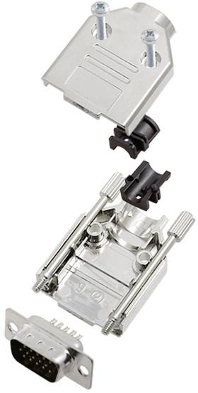 TRU COMPONENTS TCDTPKM09HDP15K 7708672-SR D-SUB Stiftleisten-Set 180 ° Polzahl: 15 Lötkelch 1 St.