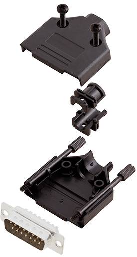 TRU COMPONENTS TCDTPKP15DBPK 7708716 D-SUB Stiftleisten-Set 180° Polzahl: 15 Lötkelch