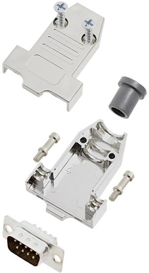 TRU COMPONENTS TCDTNT09MDBPK 7708800 D-SUB Stiftleisten-Set 180° Polzahl: 9 Lötkelch 1St.