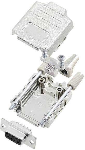 TRU COMPONENTS TCDPPK09MDMSK 7708880 D-SUB Buchsenleisten-Set 180° Polzahl: 9 Lötkelch 1St.