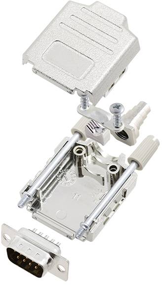 TRU COMPONENTS TCDPPK09MDMPK 7708888 D-SUB Stiftleisten-Set 180° Polzahl: 9 Lötkelch 1St.