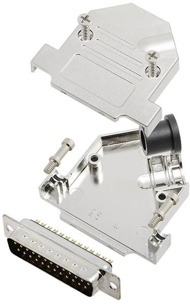 TRU COMPONENTS TCD45NT25MDBPK 7708900 D-SUB Stiftleisten-Set 45° Polzahl: 25 Lötkelch 1St.