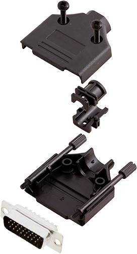 TRU COMPONENTS TCDTPKP15HDP26K 7709012 D-SUB Stiftleisten-Set 180° Polzahl: 26 Lötkelch 1St.