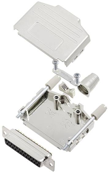 TRU COMPONENTS TCDPPK25MDMSK 7709116 D-SUB Buchsenleisten-Set 180° Polzahl: 25 Lötkelch 1St.