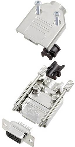 TRU COMPONENTS TCDTPKM09HDS15K 7709164 D-SUB Buchsenleisten-Set 180° Polzahl: 15 Lötkelch 1St.