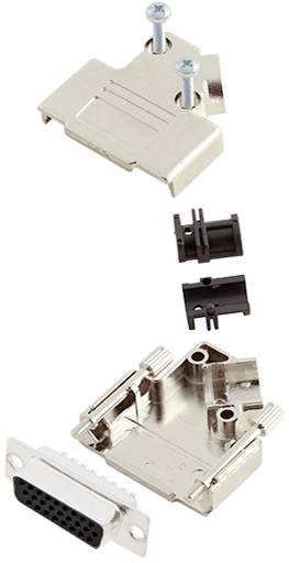 TRU COMPONENTS TCD45PKM15HDS26K 7709264 D-SUB Buchsenleisten-Set 45° Polzahl: 26 Lötkelch 1St.