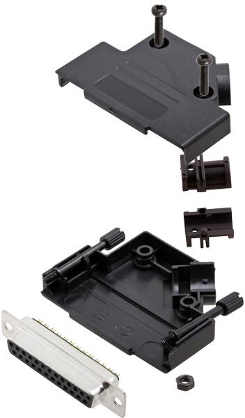 TRU COMPONENTS TCD45PKP25DBSK 7709272 D-SUB Buchsenleisten-Set 45° Polzahl: 25 Lötkelch