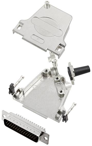 TRU COMPONENTS TCD45ZF25HDP44K 7709284 D-SUB Stiftleisten-Set 45° Polzahl: 44 Lötkelch 1St.