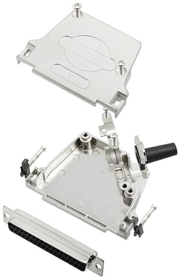 TRU COMPONENTS TCD45ZF37DBSK 7709304 D-SUB Buchsenleisten-Set 45° Polzahl: 37 Lötkelch 1St.