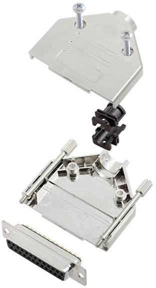 TRU COMPONENTS TCDTPKM25DBSK 7709396 D-SUB Buchsenleisten-Set 180° Polzahl: 25 Lötkelch 1St.