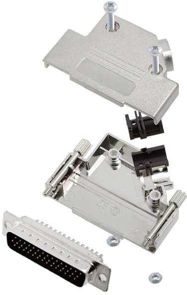 TRU COMPONENTS TCD45PKM25HDP44K 7709452 D-SUB Stiftleisten-Set 45° Polzahl: 44 Lötkelch 1St.