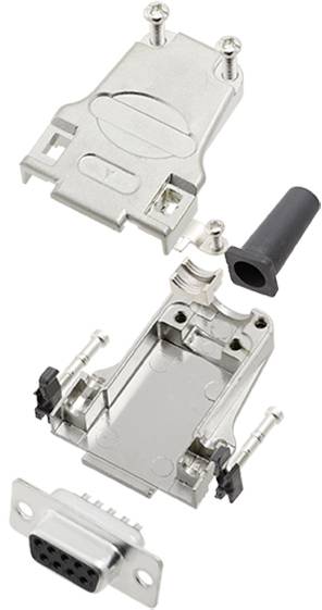 TRU COMPONENTS TCDTZF09DMSK 7709556 D-SUB Buchsenleisten-Set 180° Polzahl: 9 Lötkelch 1St.