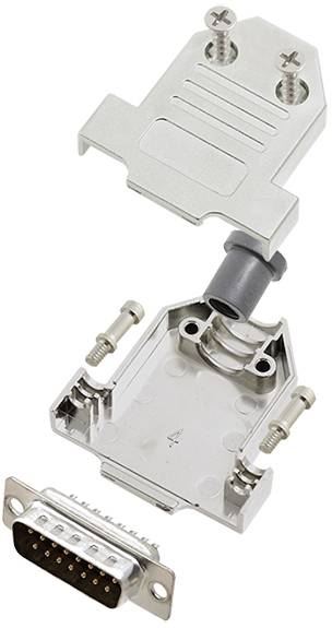 TRU COMPONENTS TCDTNT15MDBPK 7709604 D-SUB Stiftleisten-Set 180° Polzahl: 15 Lötkelch 1St.