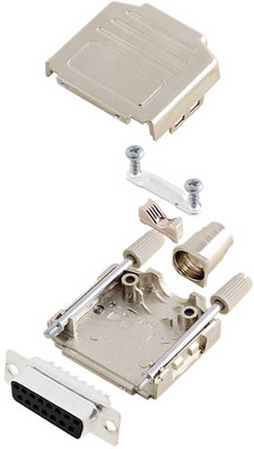 TRU COMPONENTS TCDPPK15MDMSK 7709676 D-SUB Buchsenleisten-Set 180° Polzahl (num): 15 Lötkelch 1St.