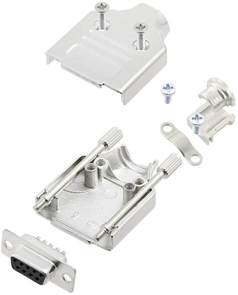 TRU COMPONENTS TCMHDM09DMSK 7709700 D-SUB Buchsenleisten-Set 180 ° Polzahl: 9 Lötkelch 1 St.