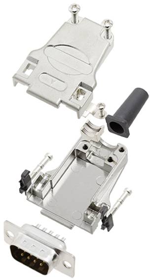 TRU COMPONENTS TCDTZF09DMPK 7709748 D-SUB Stiftleisten-Set 180° Polzahl: 9 Lötkelch 1St.