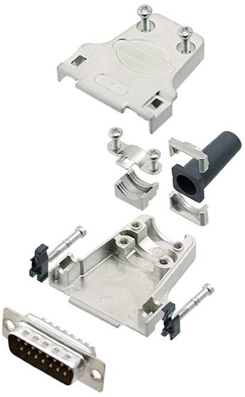 TRU COMPONENTS TCDTZF15DBPK 7709800 D-SUB Stiftleisten-Set 180° Polzahl: 15 Lötkelch 1St.