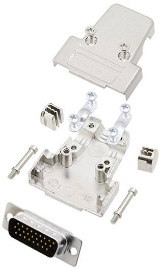 TRU COMPONENTS TCTRIM15HDP26K 7709848 D-SUB Stiftleisten-Set 180 ° Polzahl: 26 Lötkelch 1 St.