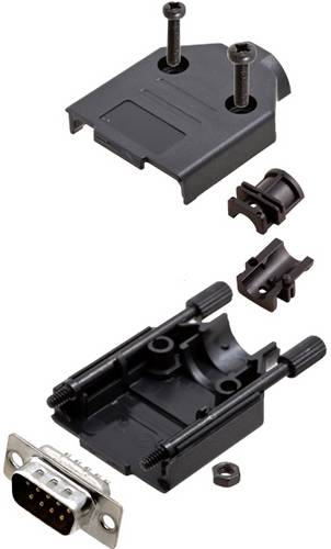 TRU COMPONENTS TCDTPKP09DMPK 7708820 D-SUB Stiftleisten-Set 180 ° Polzahl: 9 Lötkelch 1 St.