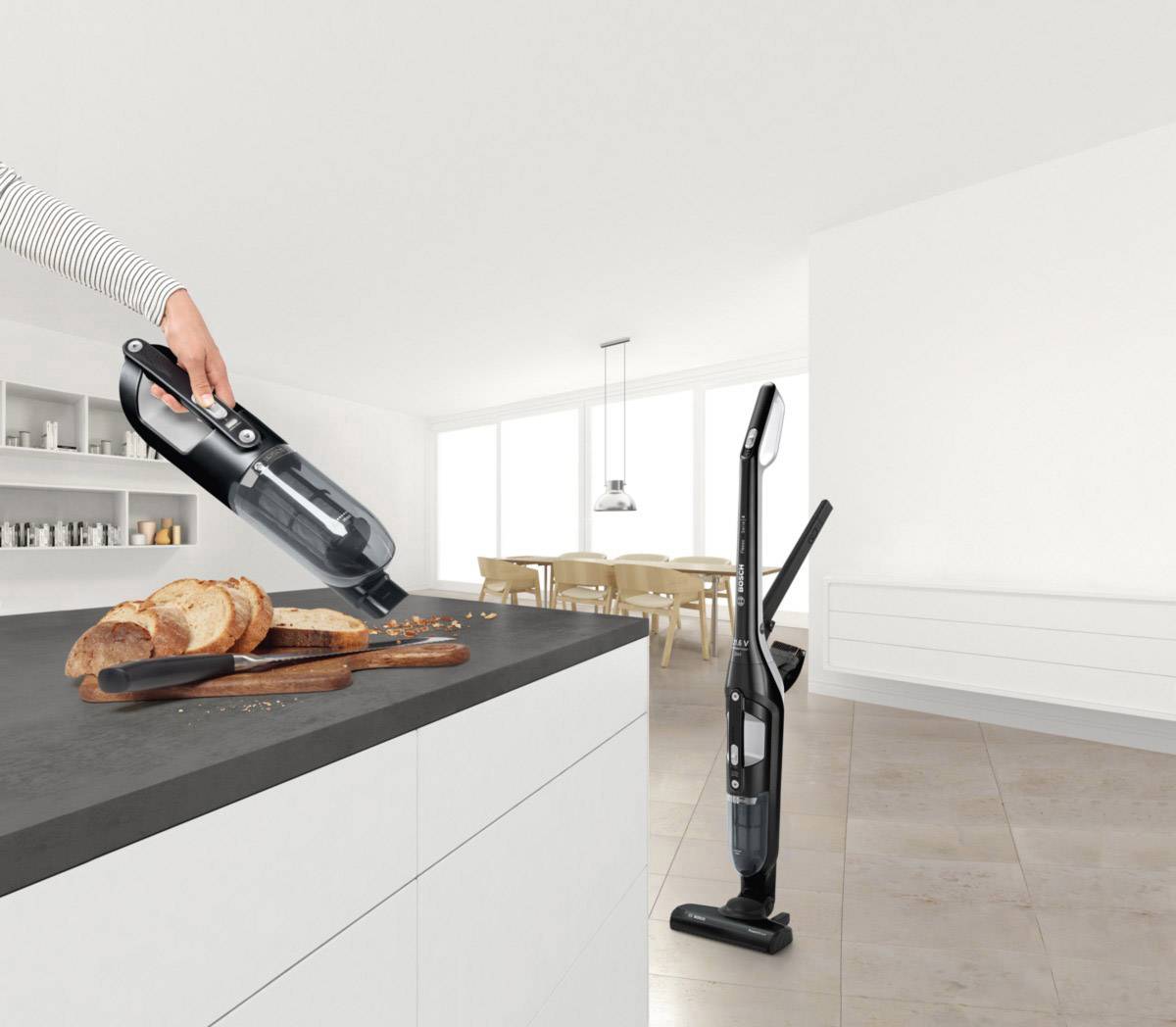 Flexxo Serie 4 BBH32101 Handstaubsauger 0.4l Grau Weiß