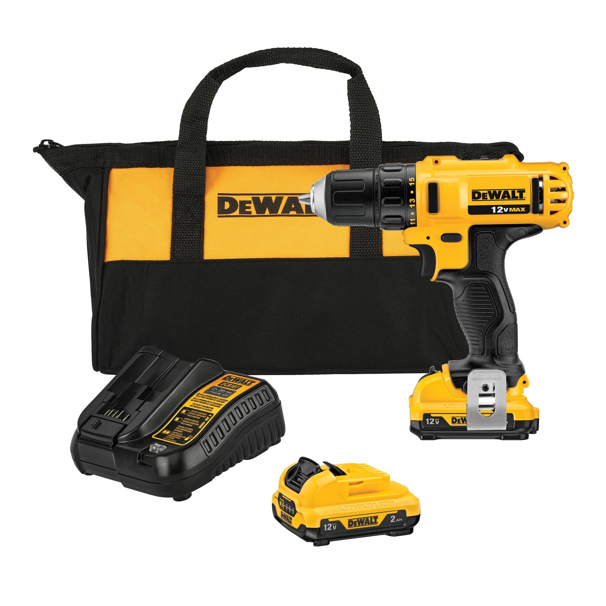 DEWALT DCD710D2 DCD710D2-QW Akku-Bohrschrauber 10.8 V 2.0 Ah