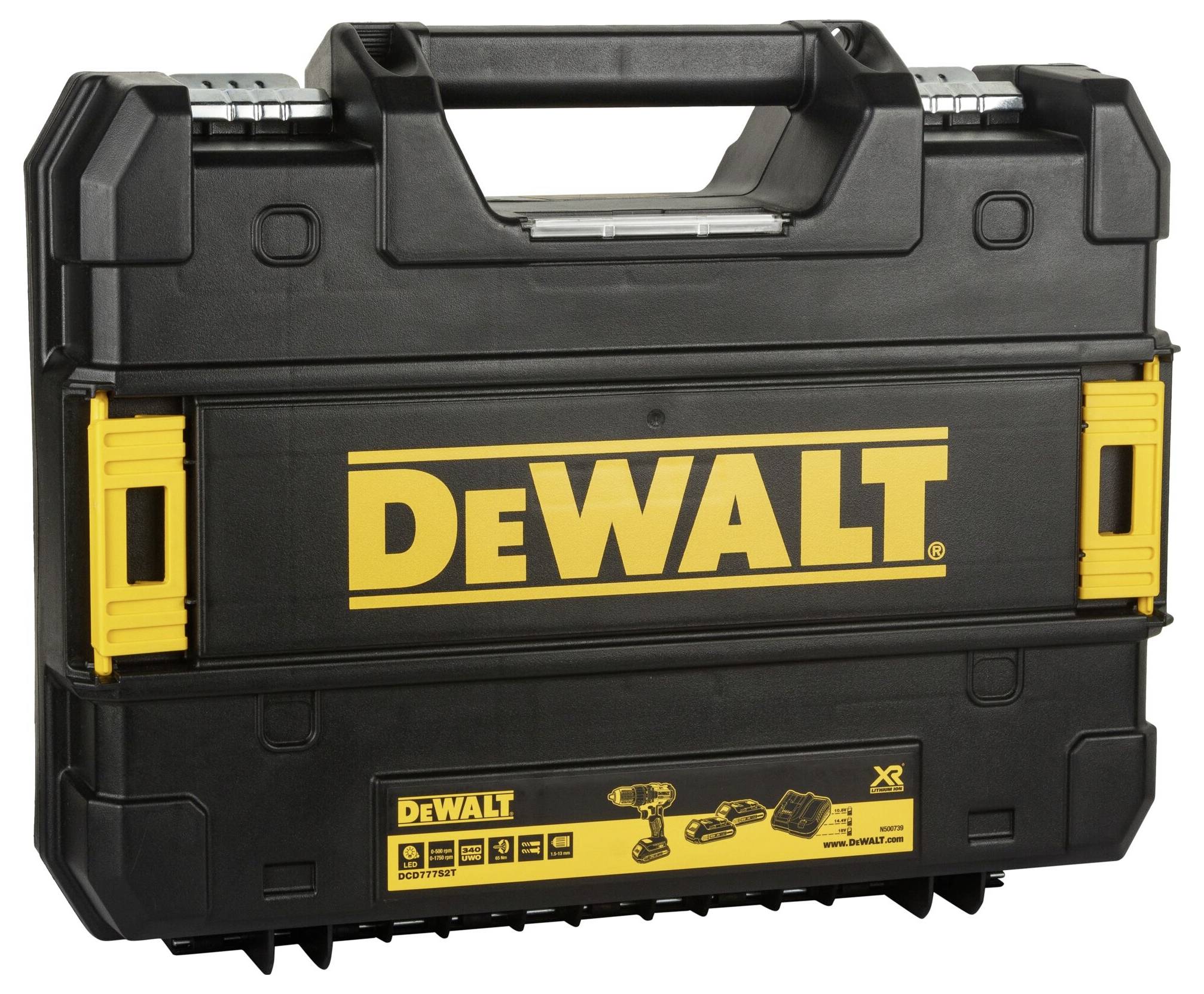 DEWALT DCD777S2T DCD777S2T-QW Akku-Bohrschrauber 18 V 1.5 Ah inkl. 2. Akku, inkl. Koffer