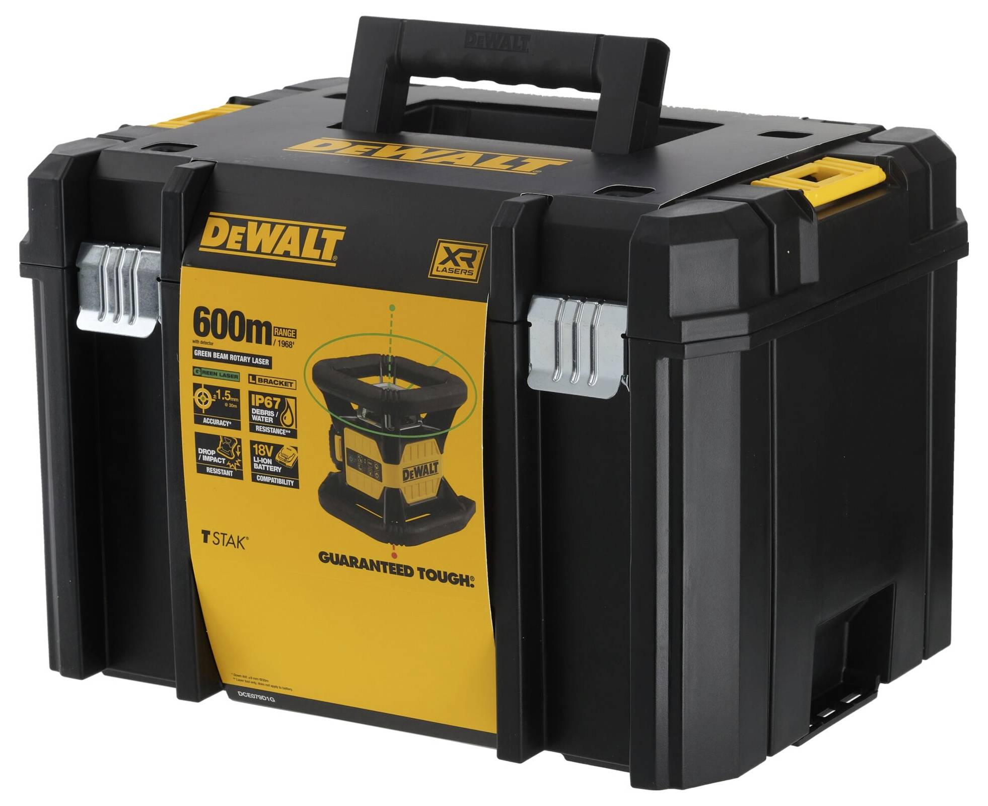 DEWALT DCE079D1G Rotationslaser inkl. Laserempfänger Reichweite (max.): 600m