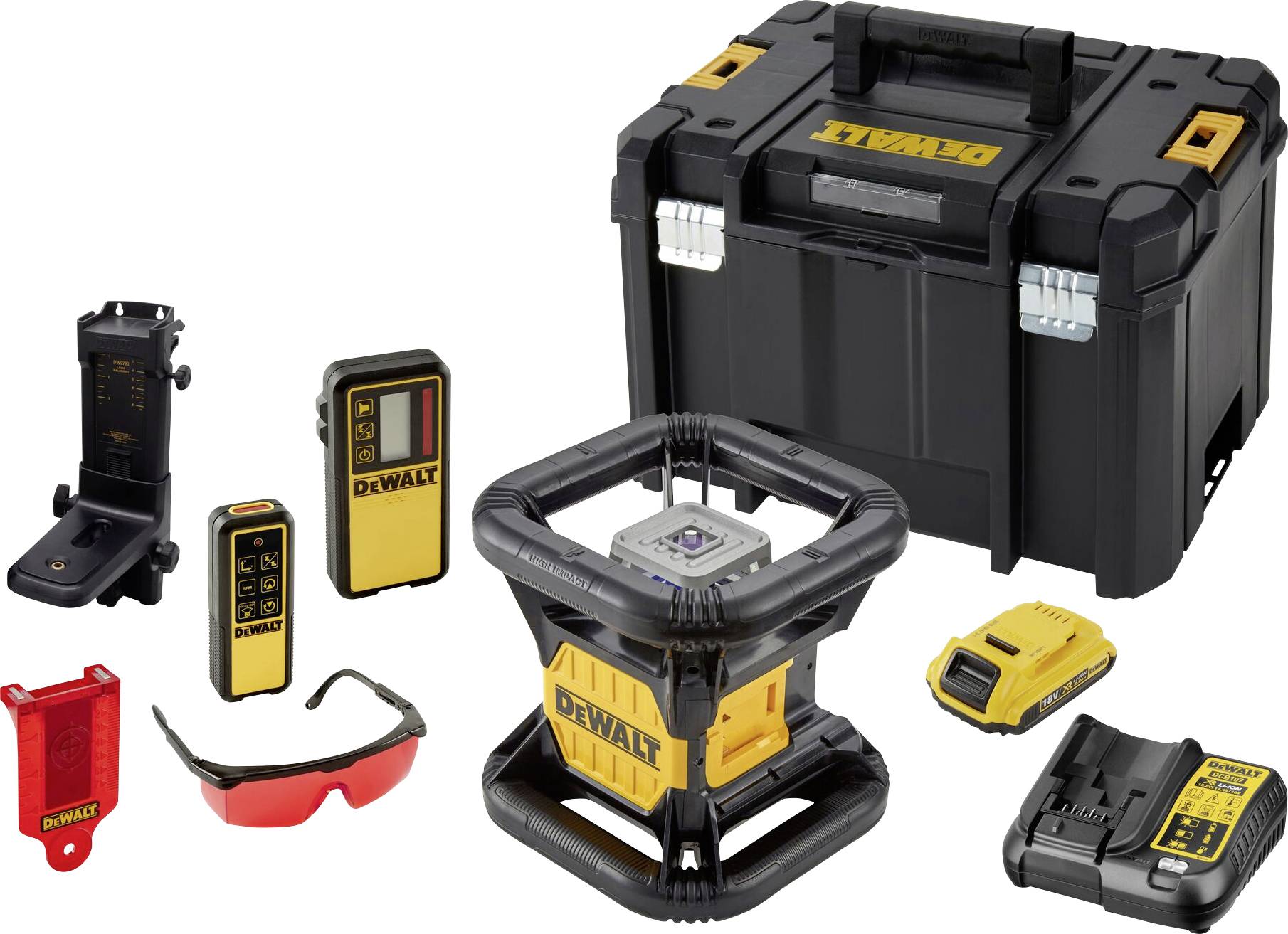 DEWALT DCE079D1R Rotationslaser inkl. Laserempfänger Reichweite (max.): 600m