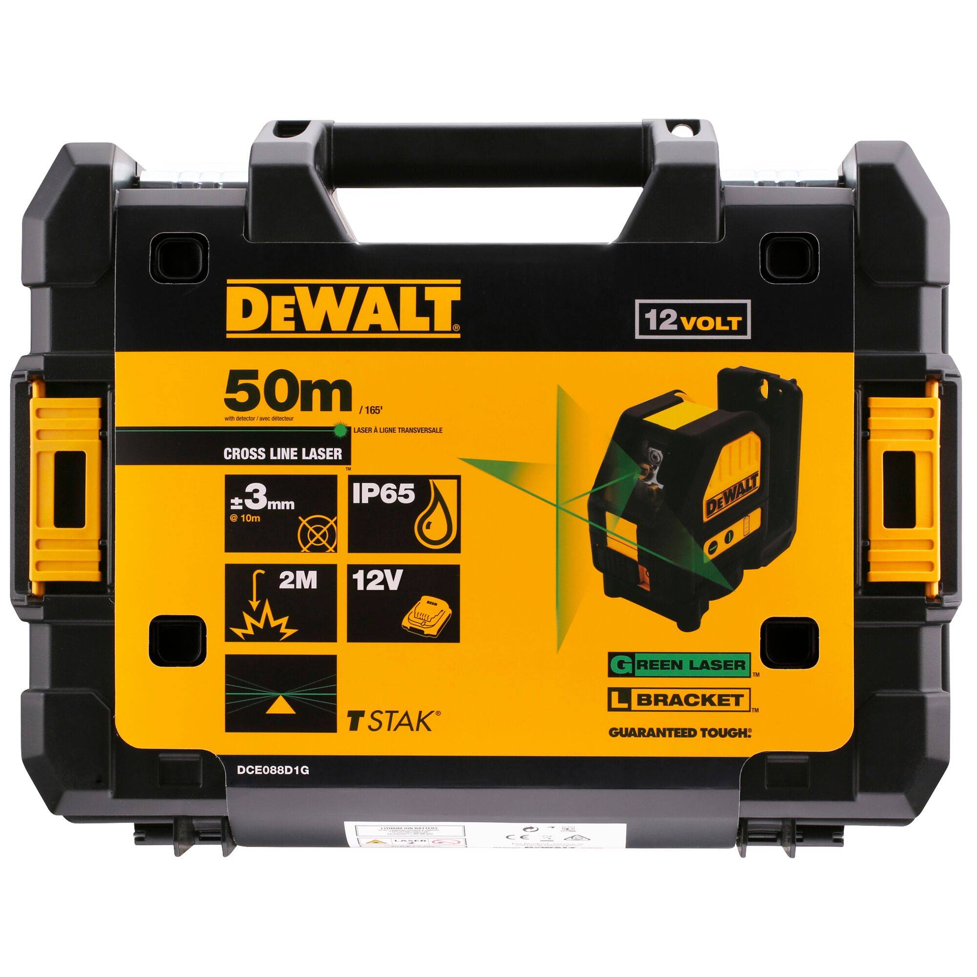 DEWALT DCE088D1G Kreuzlinienlaser selbstnivellierend Reichweite (max.): 30 m