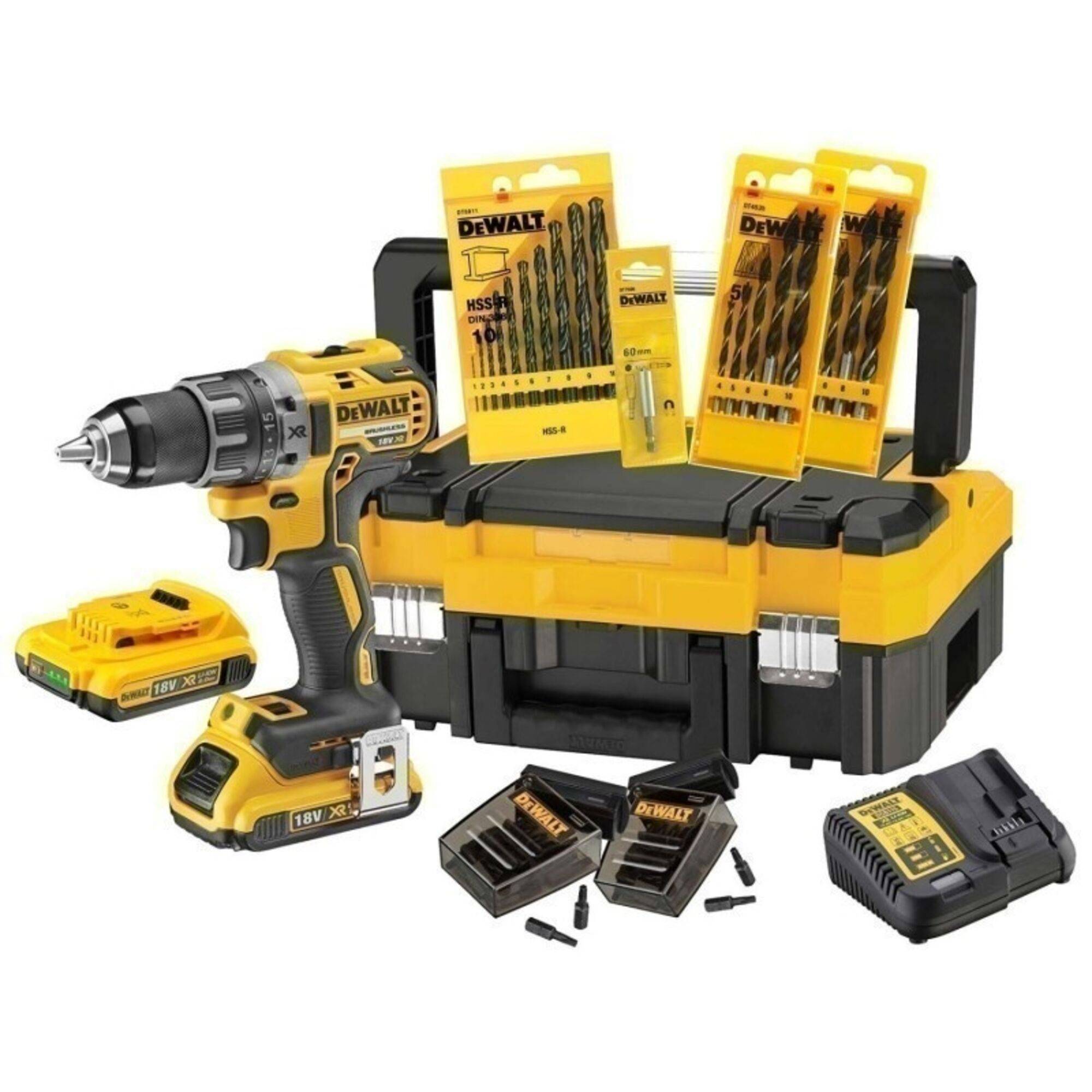 DEWALT DCK791D2T DCK791D2T-QW Akku-Bohrschrauber 18 V 2.0 Ah Li-Ion mit Zubehör