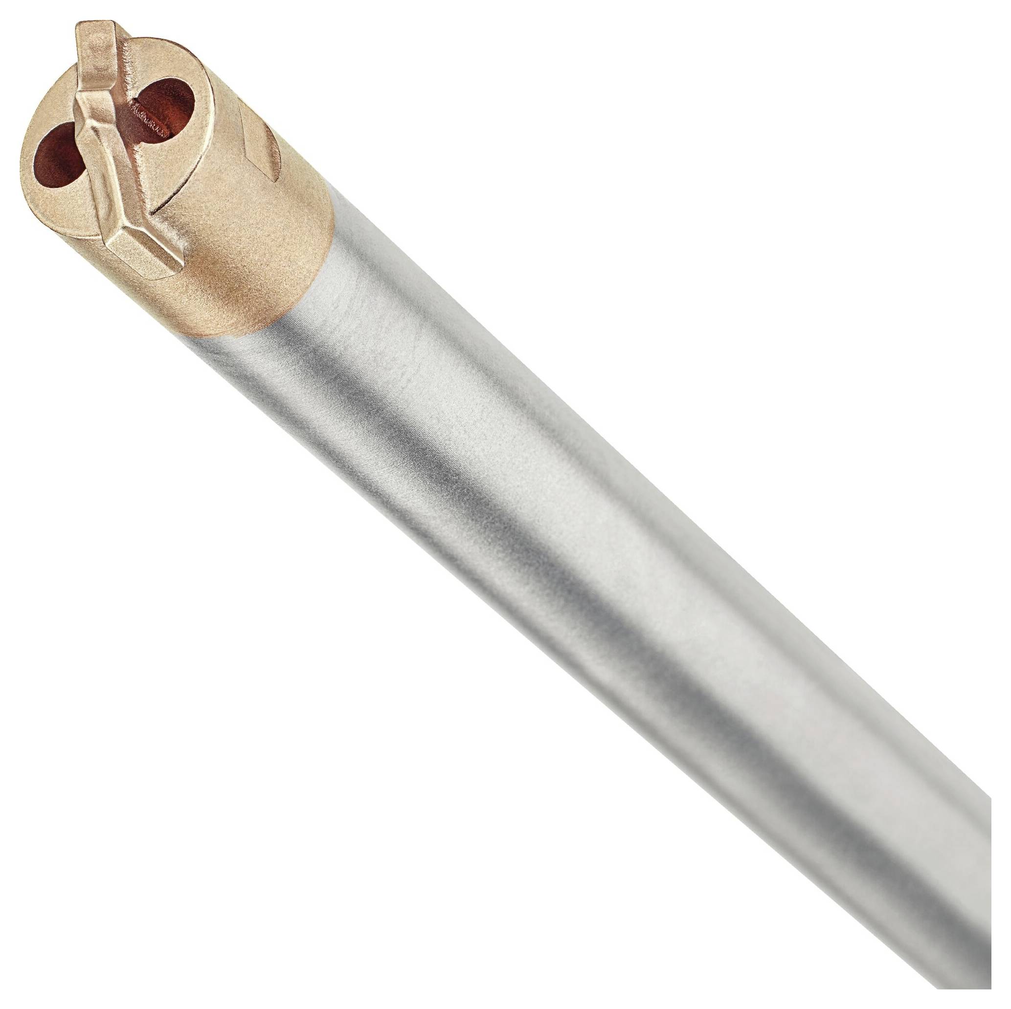 Metallstab mit kupfernem Ende und kleinen Öffnungen, möglicherweise ein Werkzeug oder Teil eines technischen Geräts.