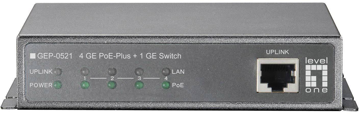 LevelOne GEP-0521 - Switch - unmanaged - 4 x 10/100/1000