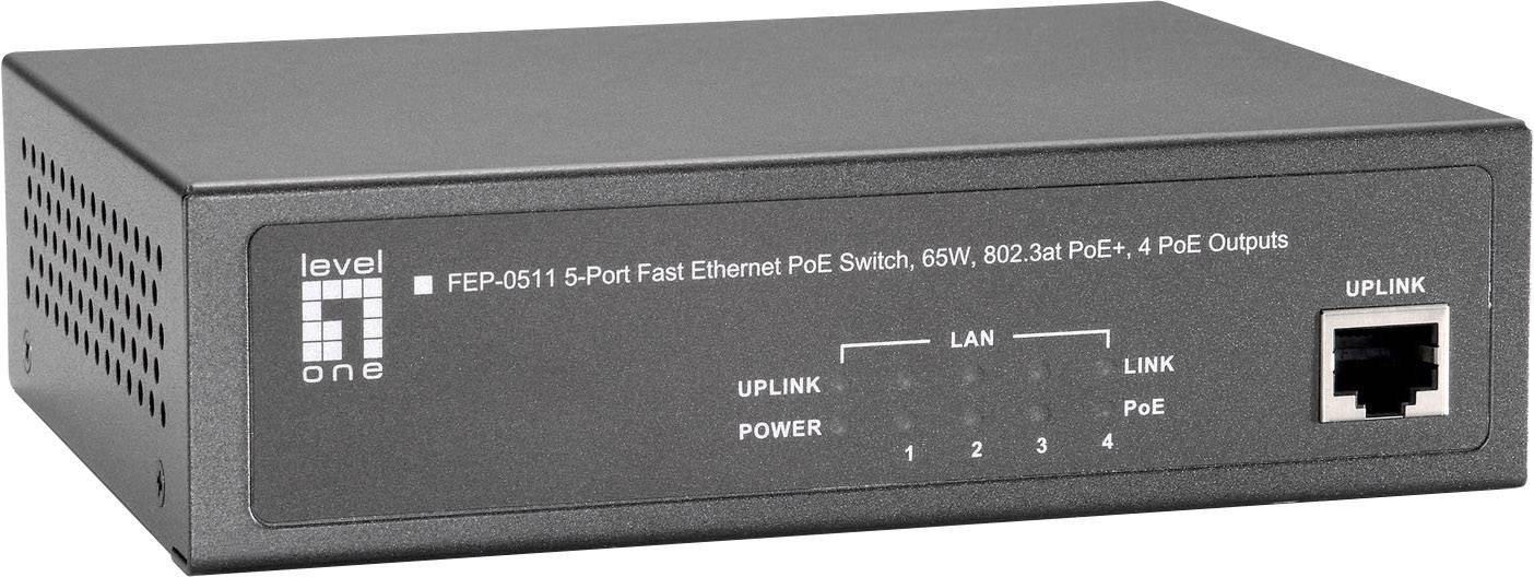 LevelOne FEP-0511 - Switch - 5 x 10/100 (PoE+)