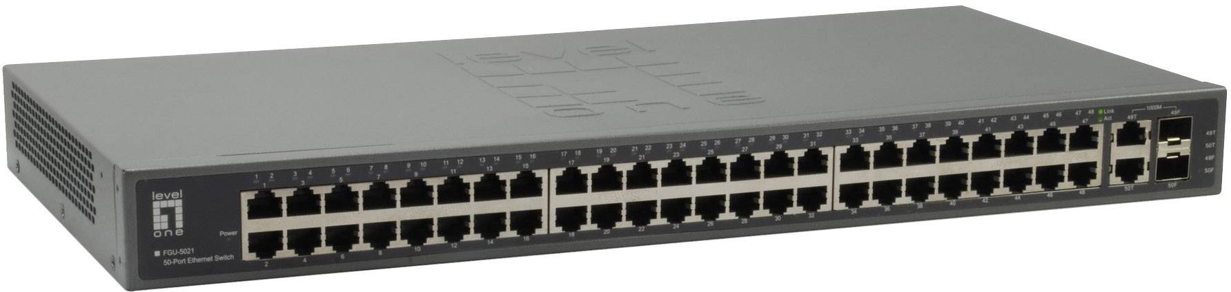 LevelOne FGU-5021 - Switch - unmanaged - 48 x 10/100 + 2 x Kombi-Gigabit-SFP